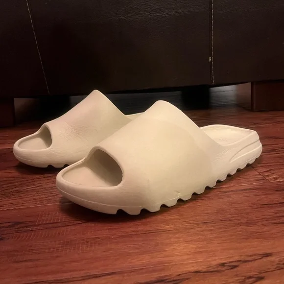 adidas gazelle silver green womens ADIDAS YEEZY SLIDE Bone Size 12 – Style Exchange Boutique PGH main image 0